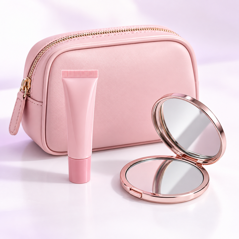 Pink travel beauty kit